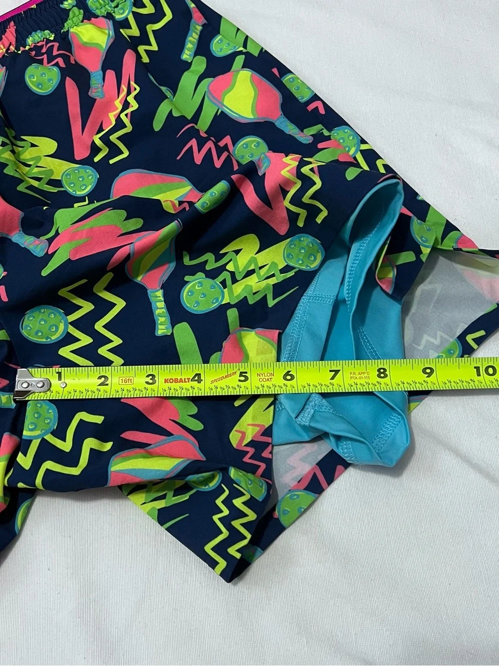 Chubbies Ultimate Training Shorts Neon Pickleball Print Lined 5.5” M